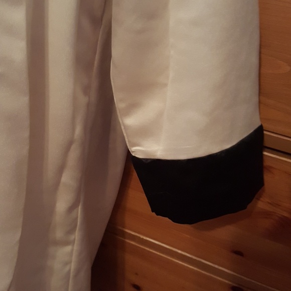 Dress  beige with black trim. Looks like silk. - Picture 2 of 4